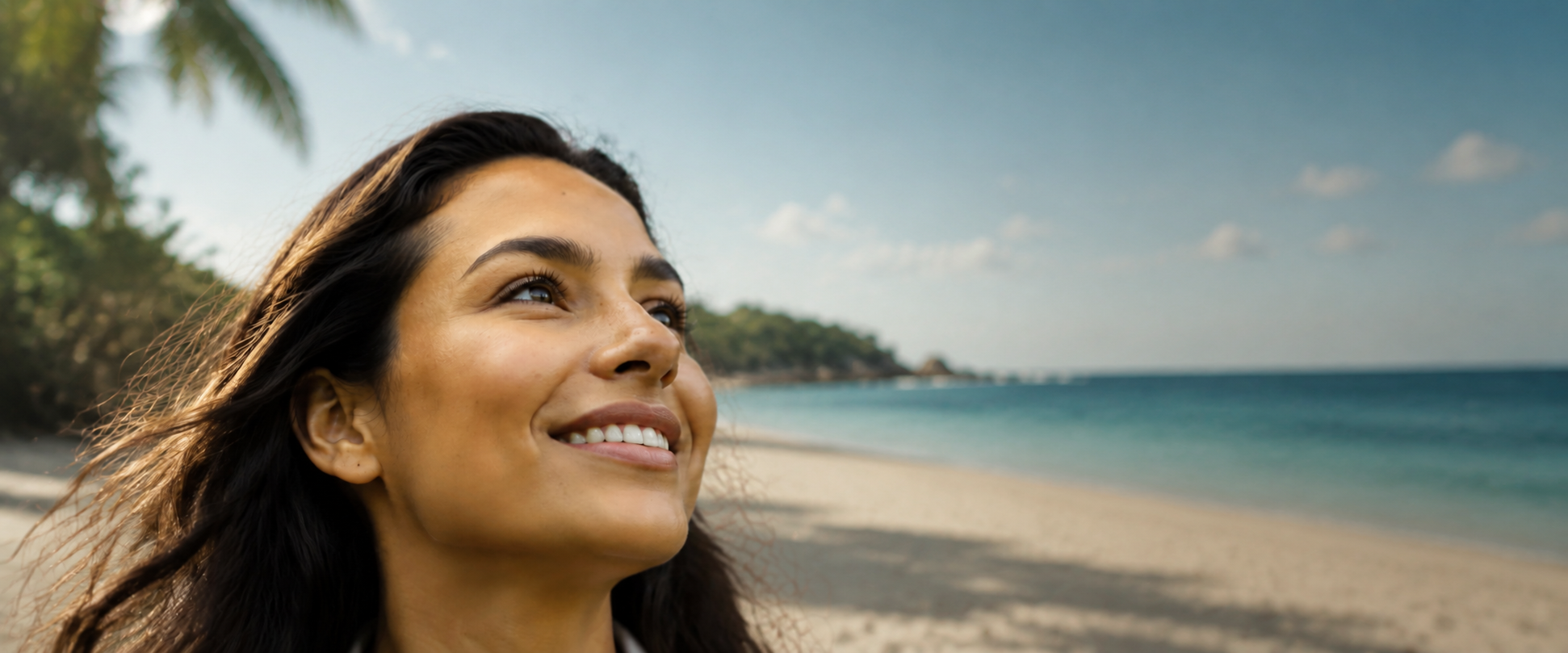 Mujer disfrutando de un estilo de vida saludable en la playa